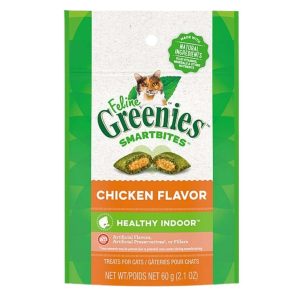 Gâterie Intérieur Sain Tendre au Poulet pour Chats, 60g – Greenies